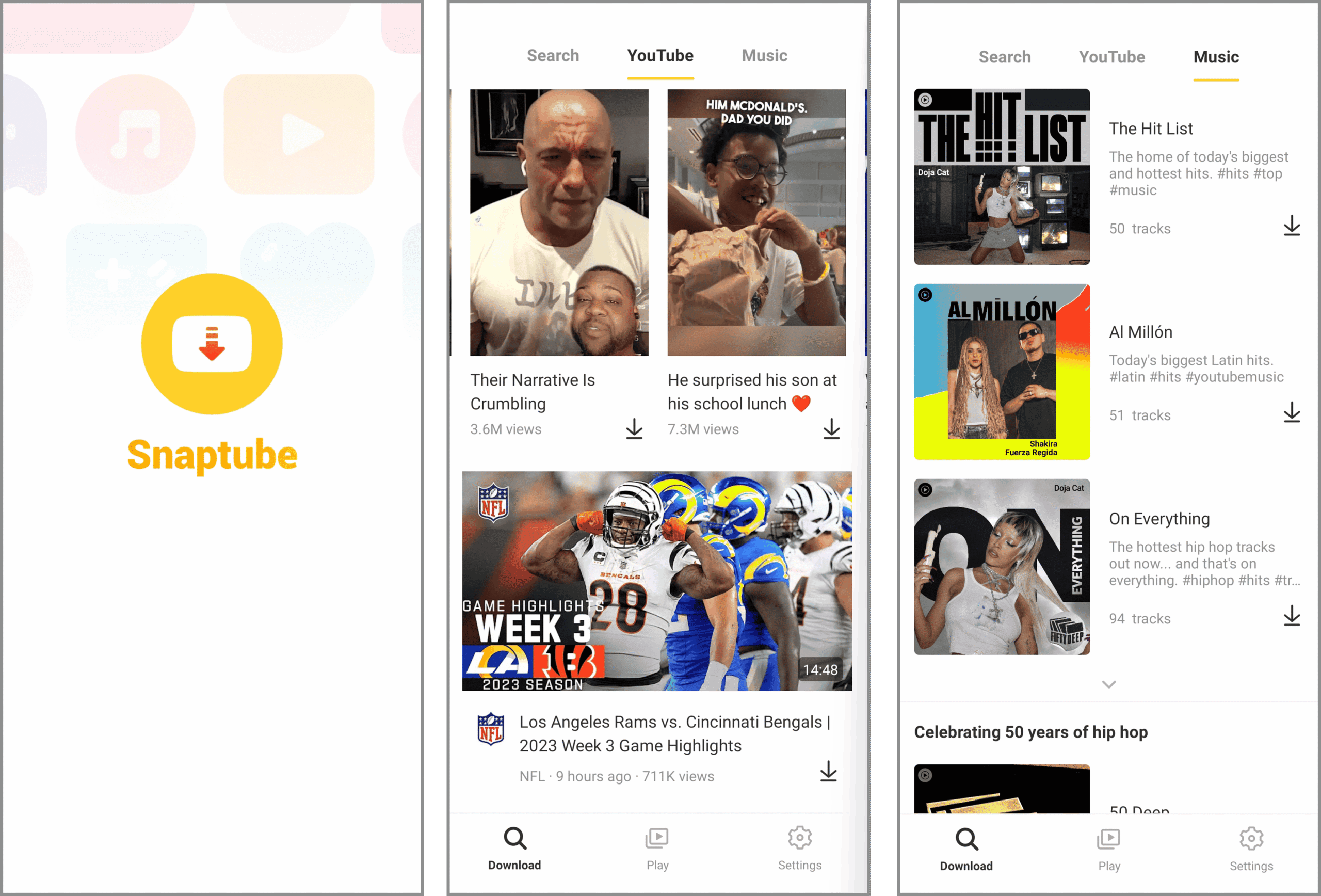 安卓APP-油管下载器（Snaptube）v7.51.1.75172501 极速下载YouTube视频和音乐