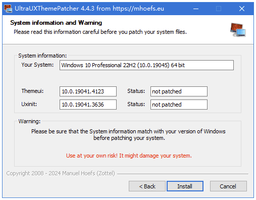 图片[1]-UltraUXThemePatcher Win11主题破解限制工具 v4.4.4 中文免费版-电玩联盟
